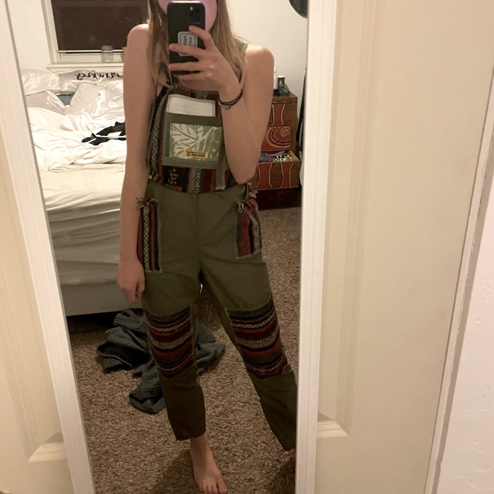 One of a kind handmade, upcycled overalls